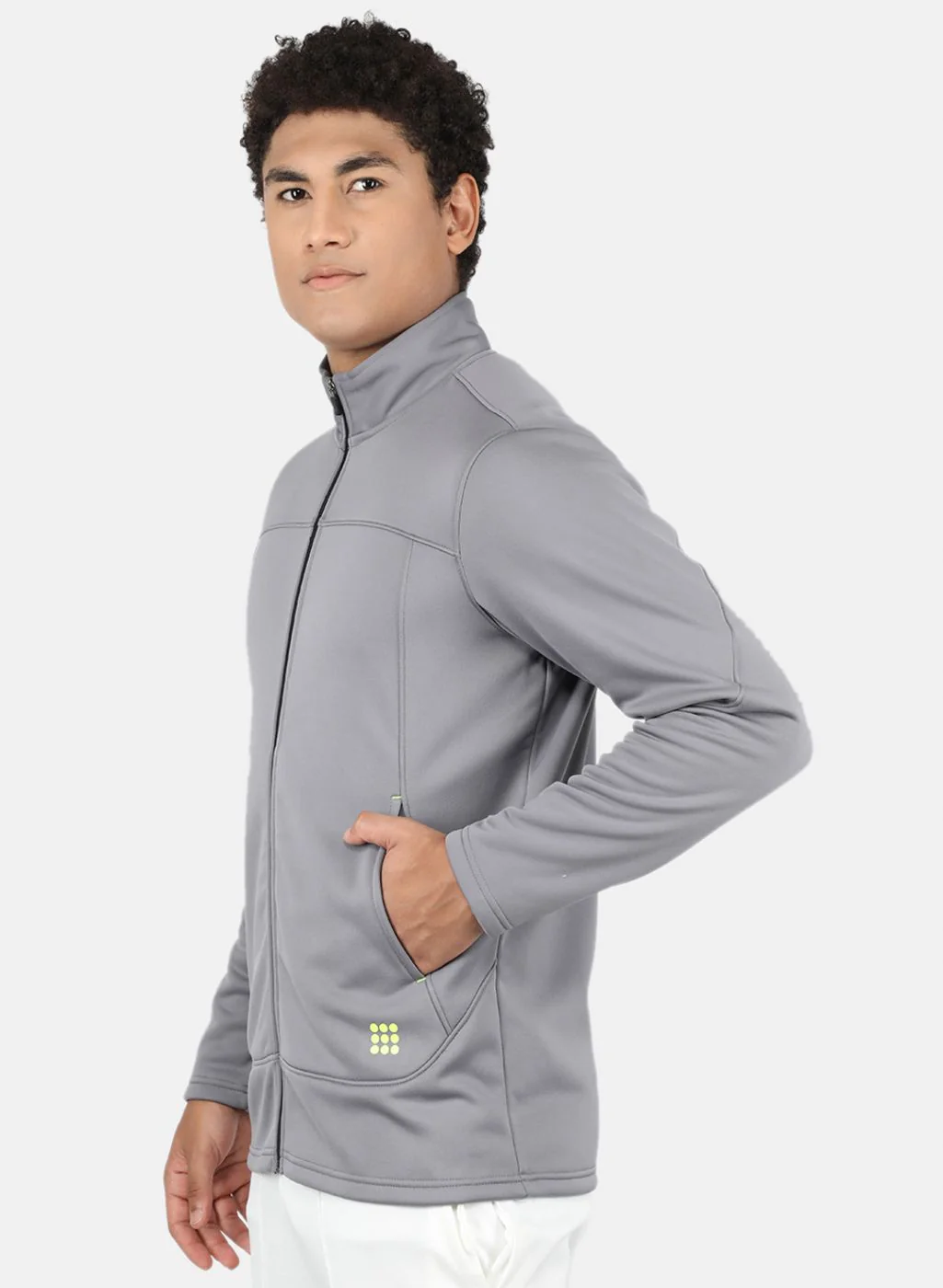 Rock.it Men Grey Solid Sweatshirt - Image 2