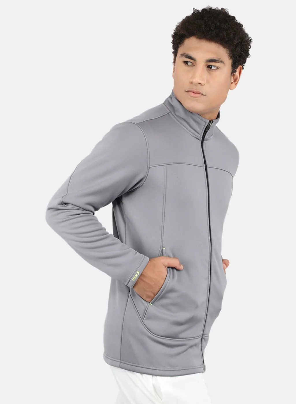 Rock.it Men Grey Solid Sweatshirt - Image 6