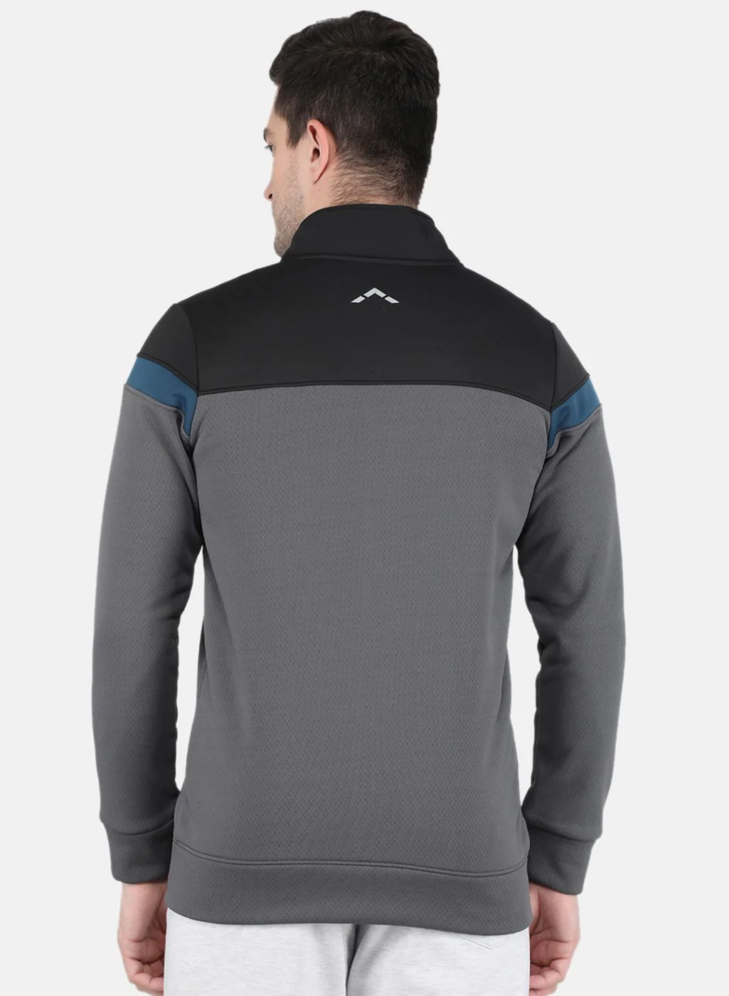 Rock.it Men Grey Solid Sweatshirt - Image 3