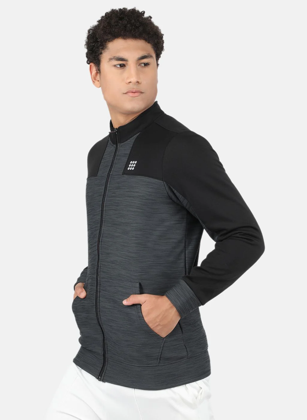 Rock.it Men Grey Solid Sweatshirt - Image 2