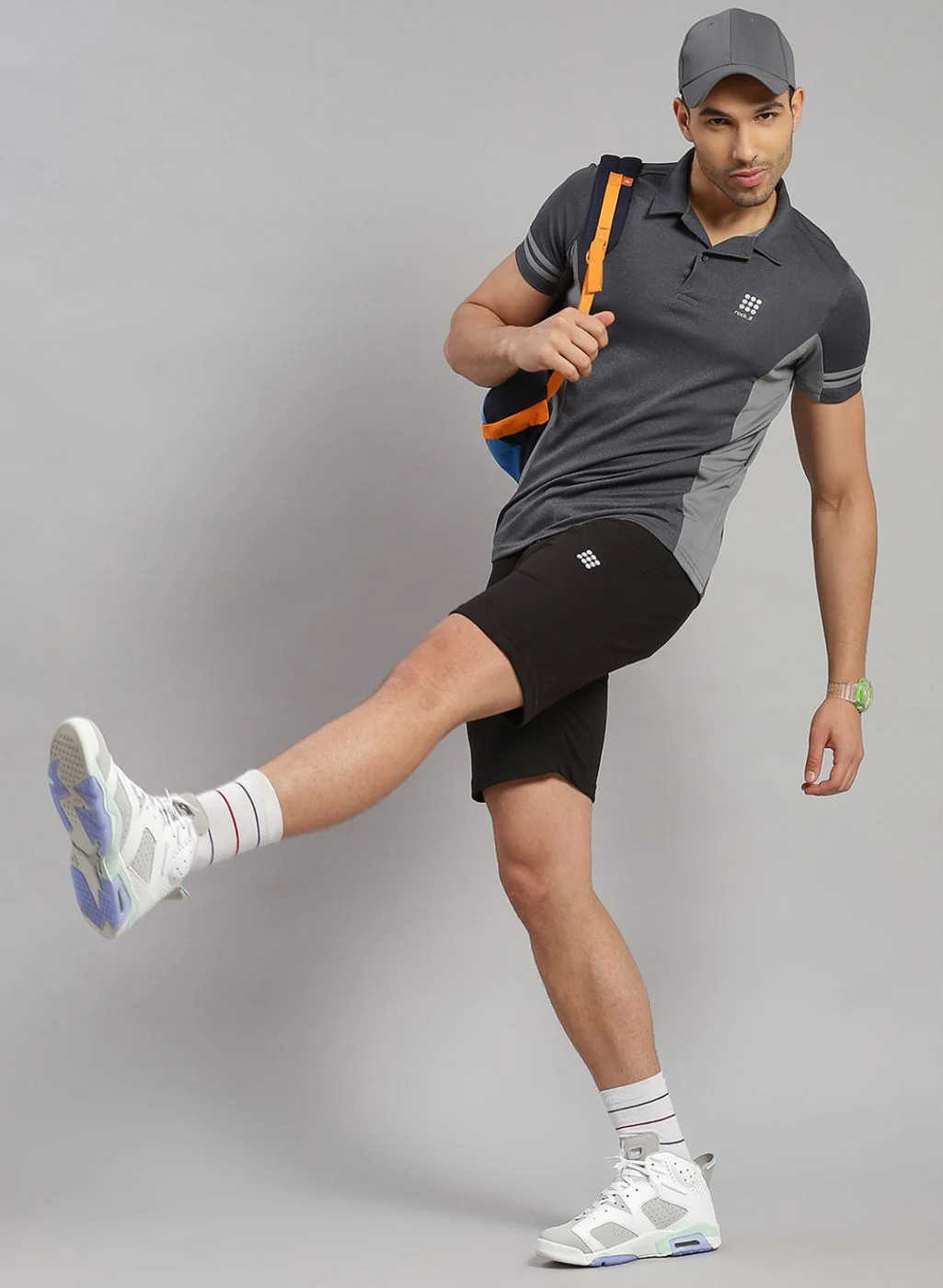 Rock.it Men Grey Solid T-Shirt