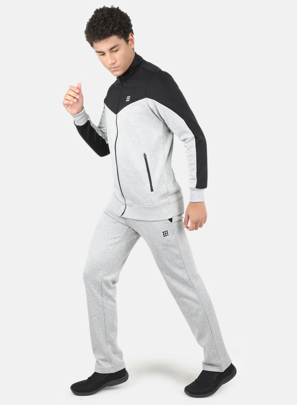 Rock.it Men Grey Solid Tracksuit - Image 2