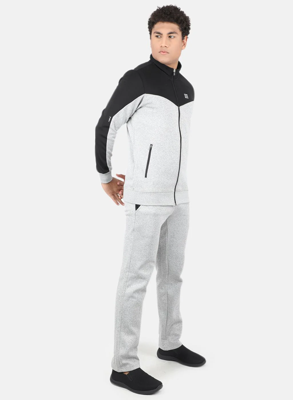 Rock.it Men Grey Solid Tracksuit - Image 7