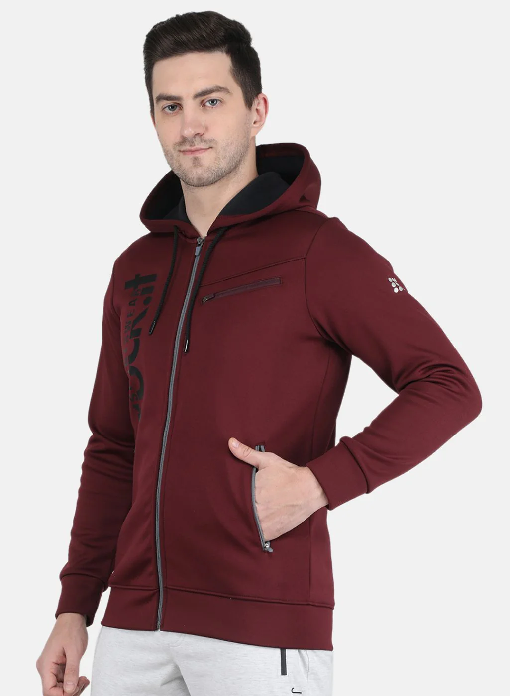 Rock.it Men Maroon Printed Sweatshirt - Image 2