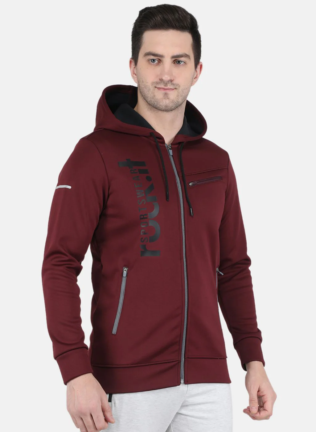 Rock.it Men Maroon Printed Sweatshirt - Image 6