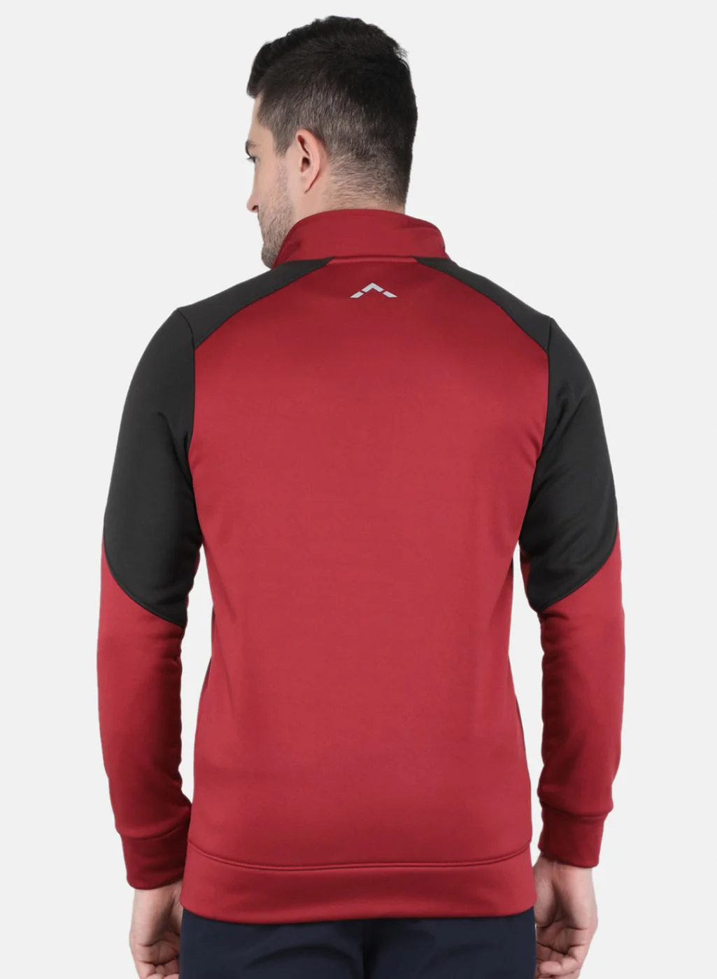Rock.it Men Maroon Solid Sweatshirt - Image 3