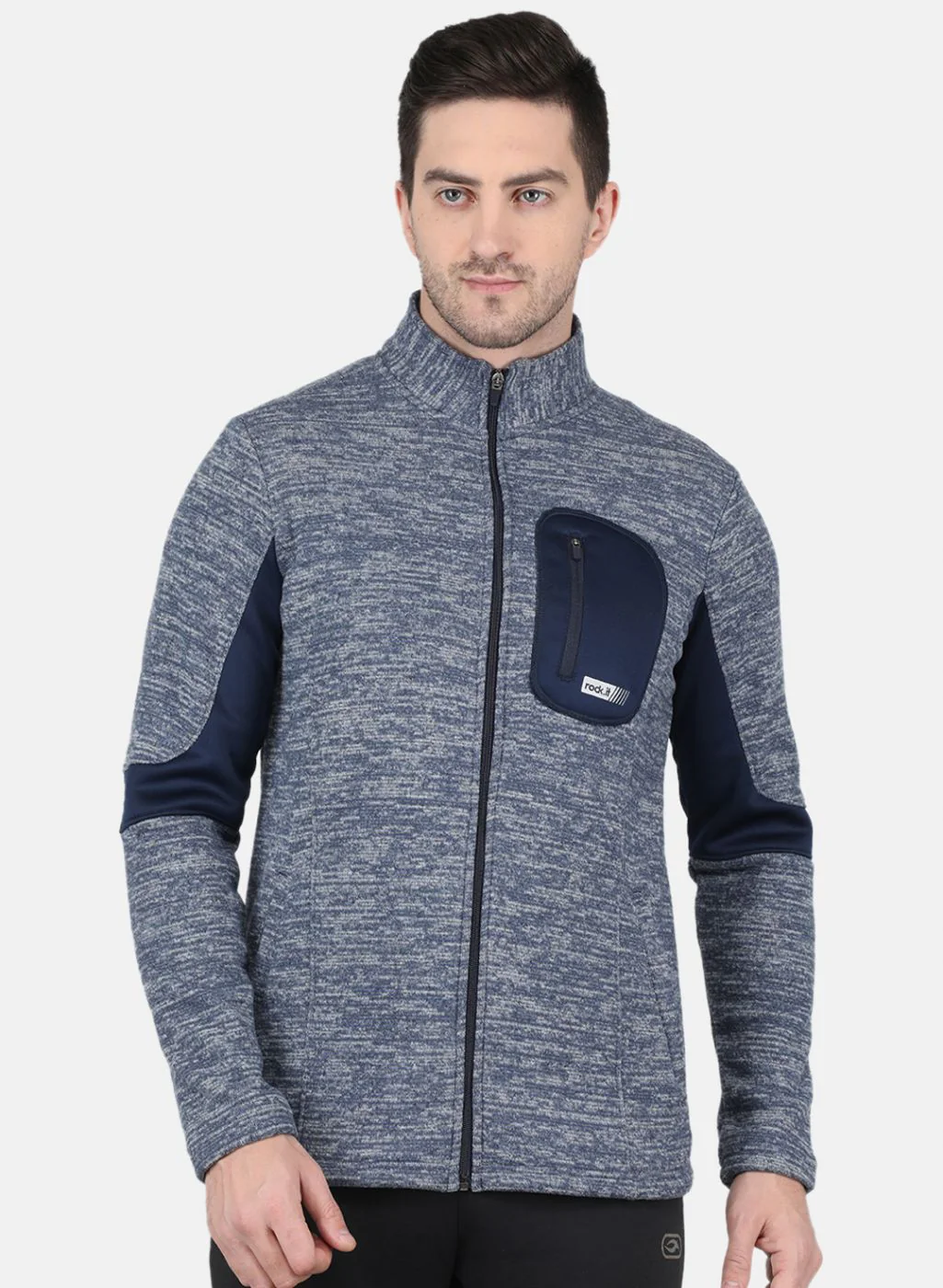 Rock.it Men Navy Blue Printed Sweatshirt