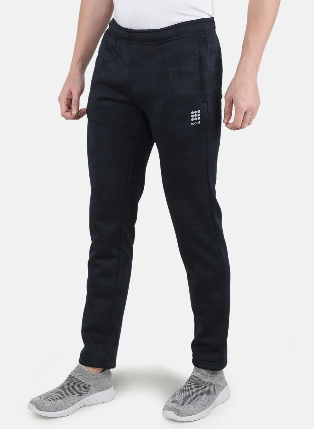 Rock.it Men Navy Blue Smart Fit Track Pant - Image 2