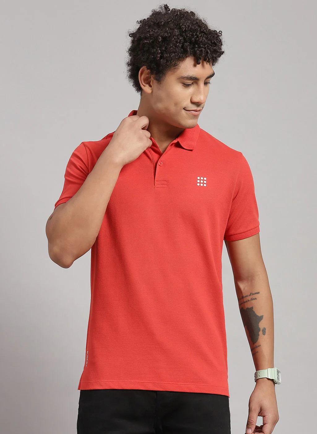 Rock.it Men Orange Solid T-Shirt