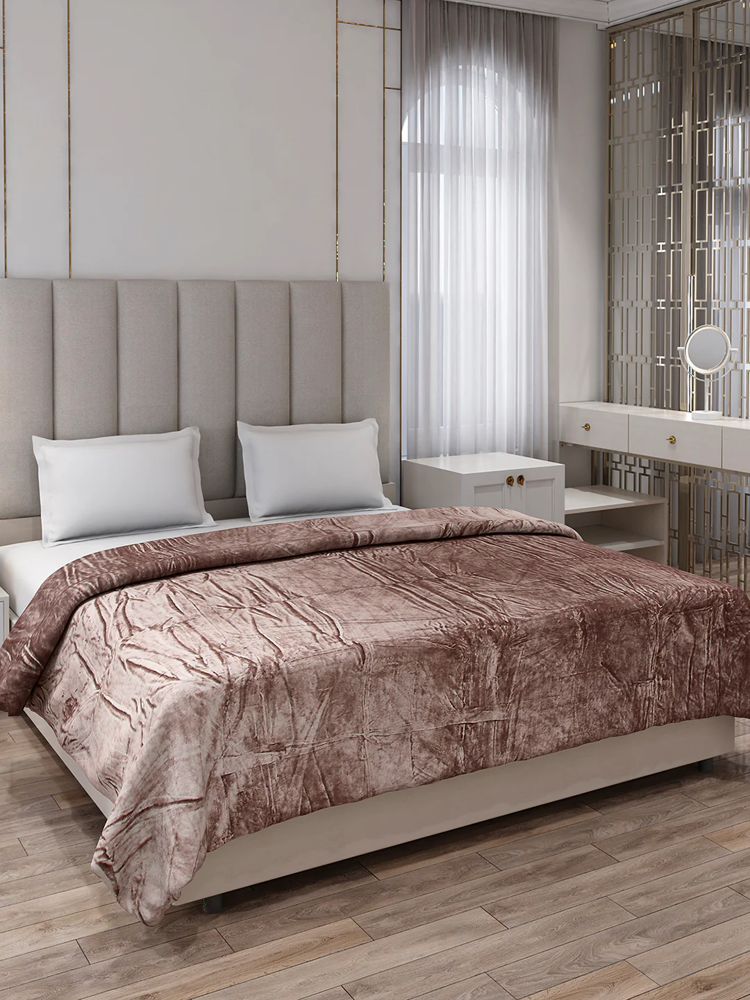 Solid Double Bed 300 GSM Blanket for AC Room - (Fusion)