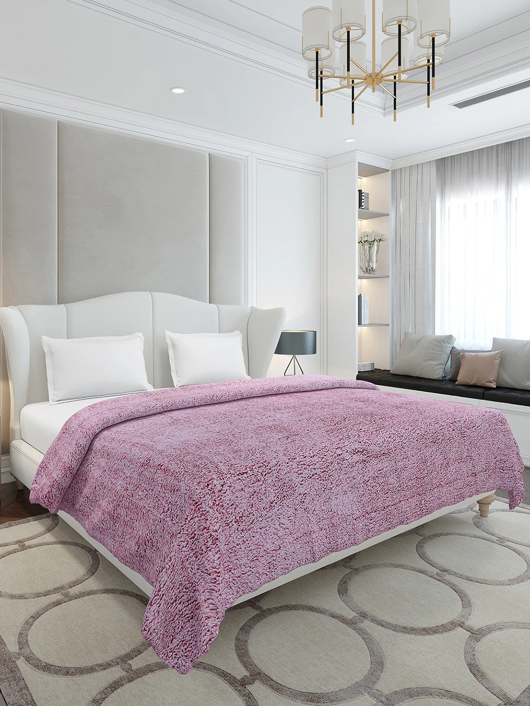 Solid Double Bed 300 GSM Blanket for AC Room - (Scotish)