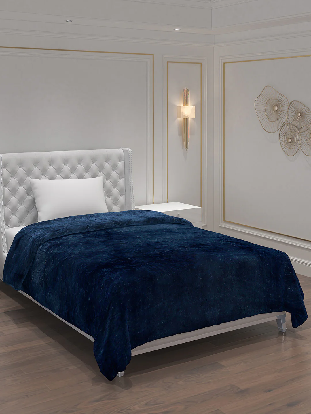 Solid 100% Polyester Single Bed Blanket for AC Room