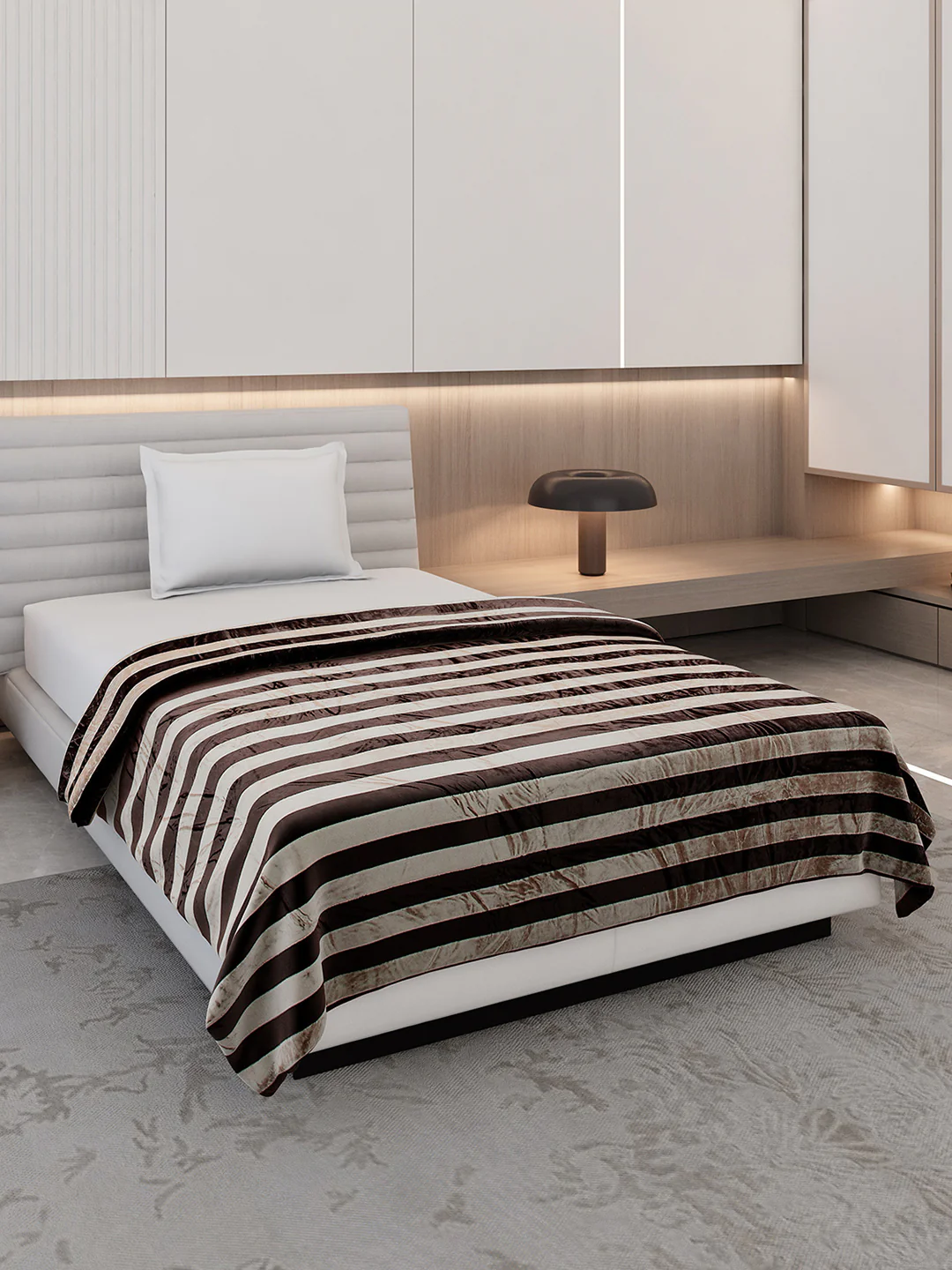 Striped Single Bed 300 GSM Blanket for AC Room - (Tribal)