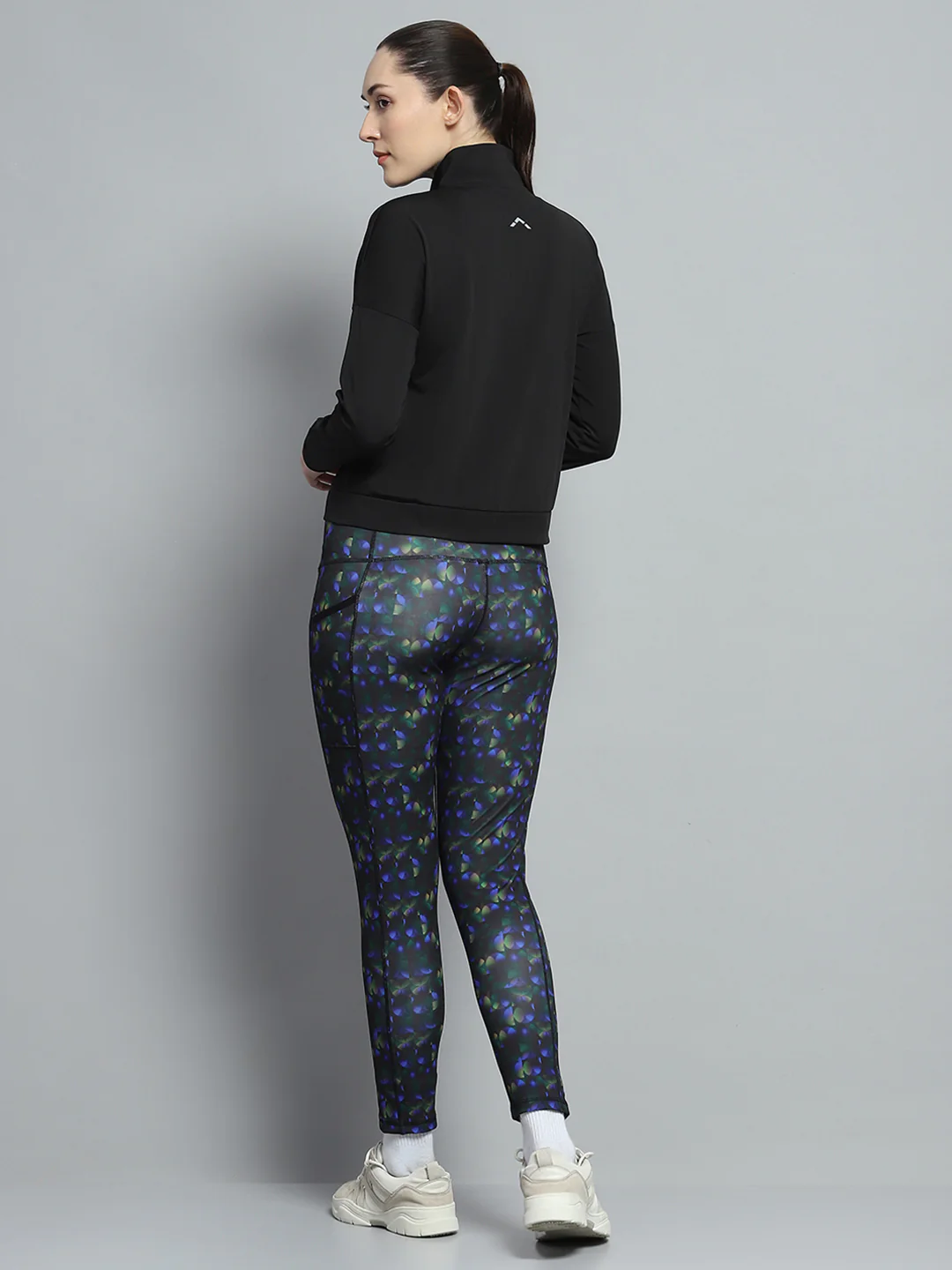 Rock.it Women Black Printed Mock Neck Full Sleeve 3Pc Cords Set - Image 5