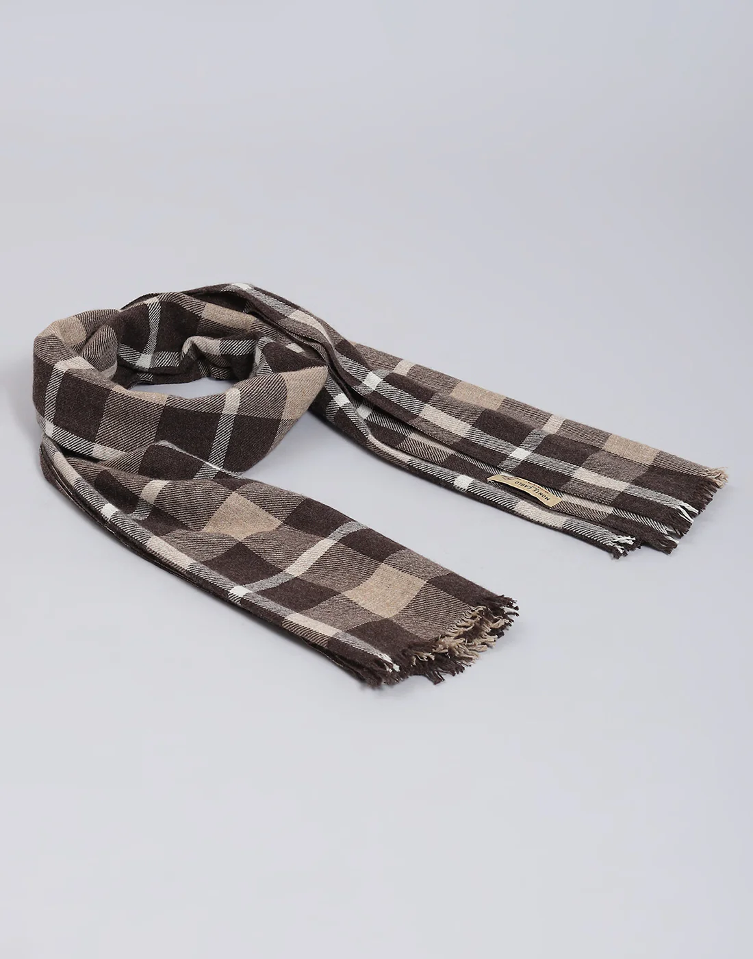 Women Brown Self Design Stole