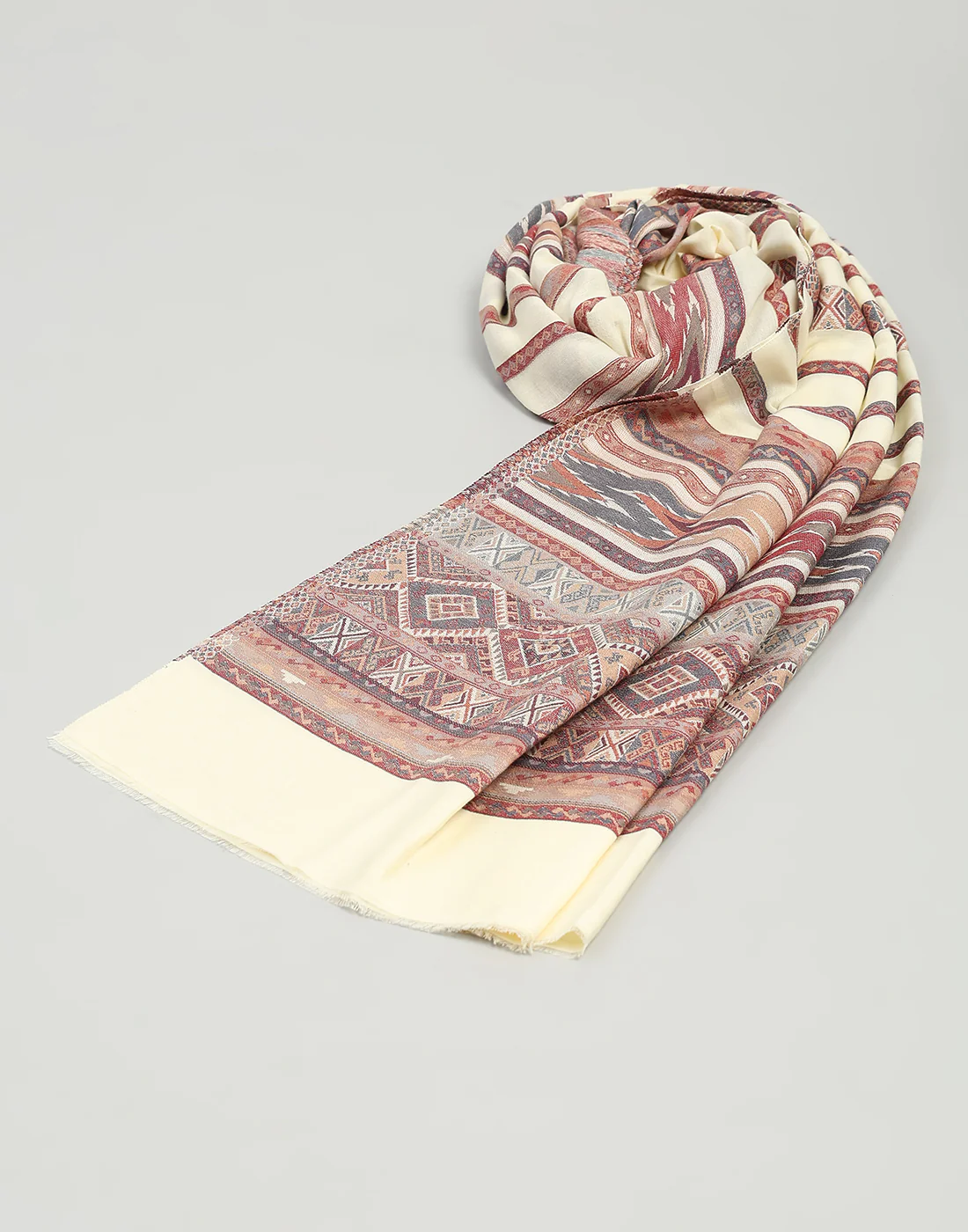 Women Multicolor Self Design Shawl - Image 6