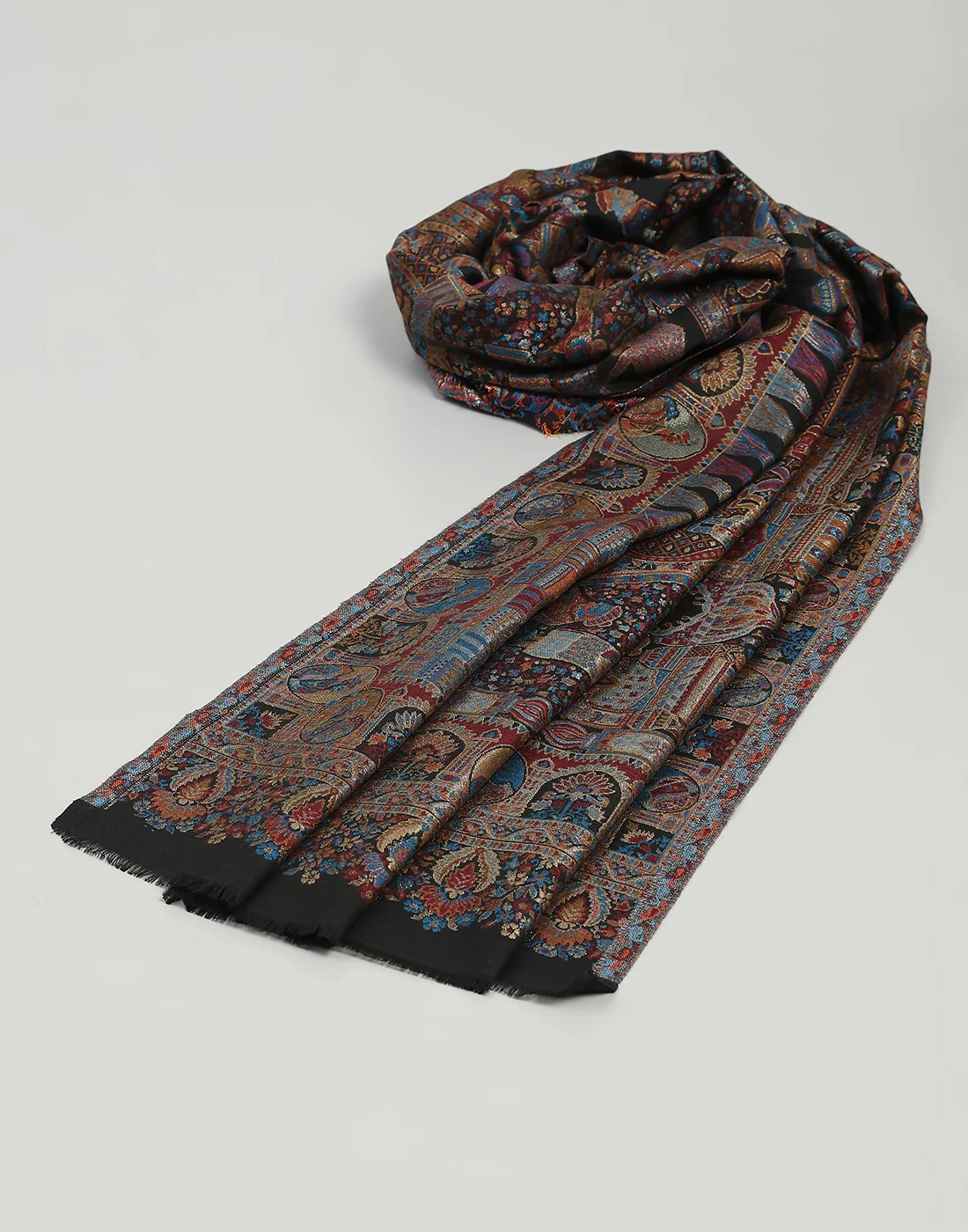 Women Multicolor Self Design Stole - Image 7
