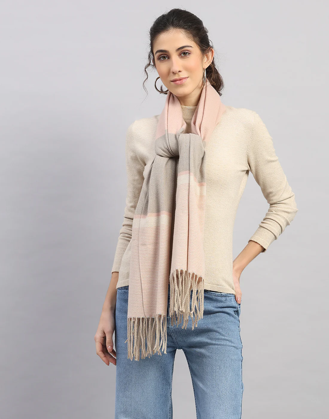 Women Multicolor Self Design Stole