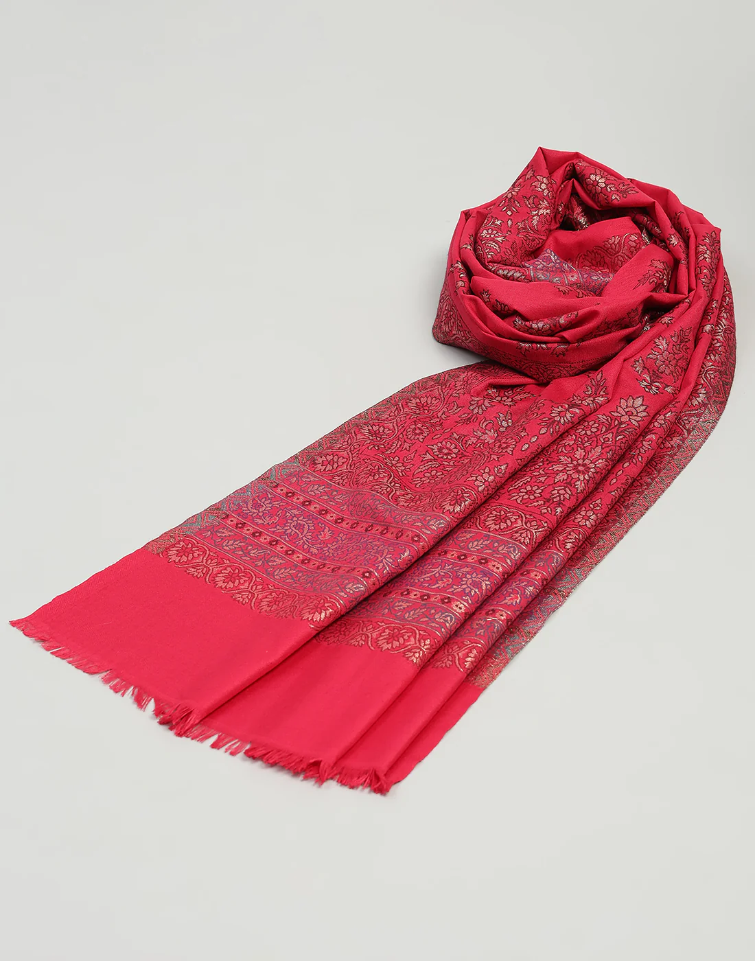 Women Multicolor Self Design Stole - Image 6