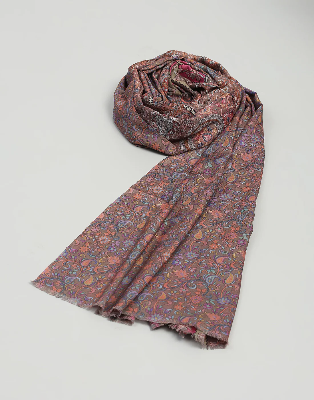 Women Multicolor Self Design Stole - Image 6